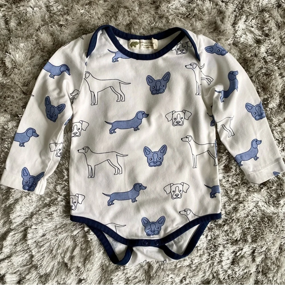Monica & Andy Organic Puppy Bodysuit & Carter’s Knit Pants NWOT Size 9-12 Months